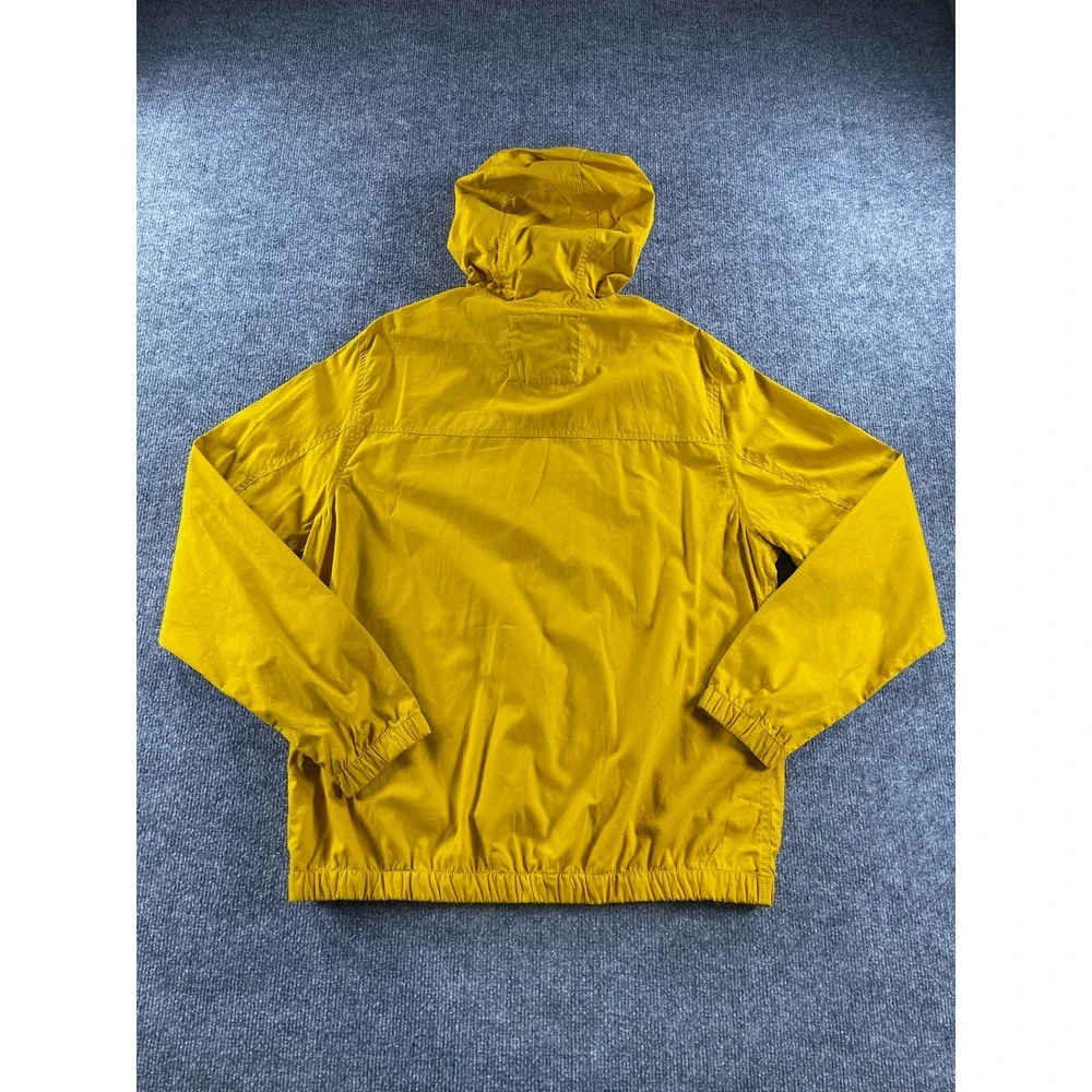 Denim & Flower Ricky Singh Mens Medium Mustard Yellow Hooded Windbreaker Jacket
